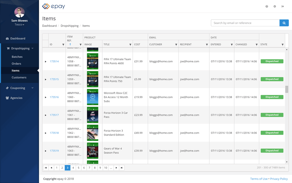 Image of portal page